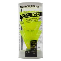 Воланы для бадминтона пластиковые psc 100 medium 3 шт желтые Perfly