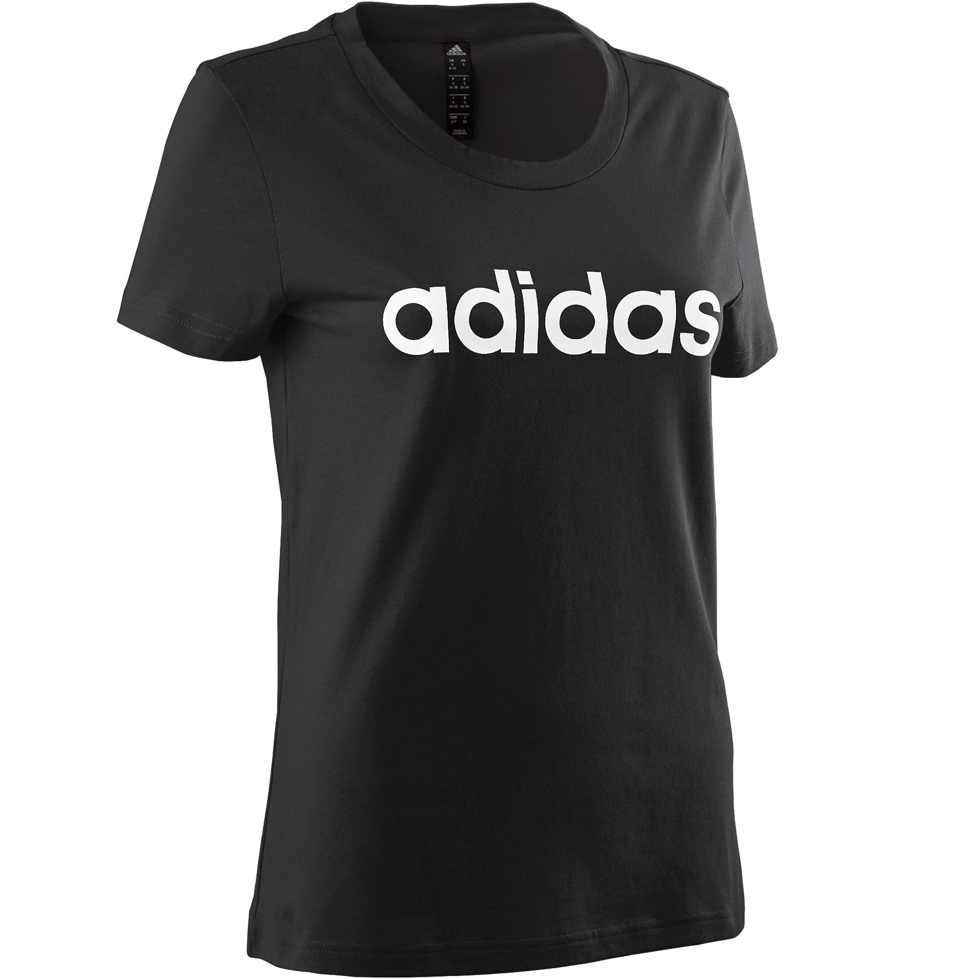 tee shirt adidas femme blanc et noir