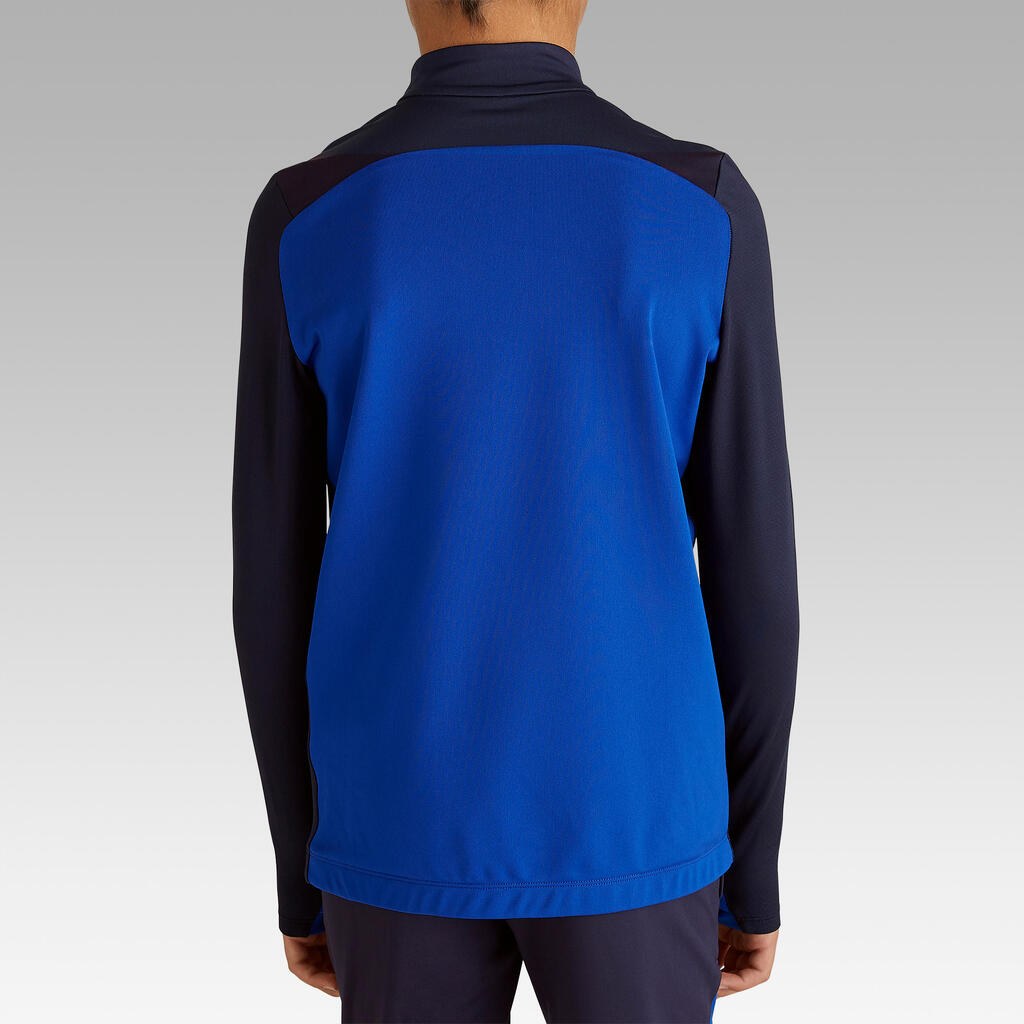 Kids' 1/2 Zip Football Sweatshirt T900 - Blue/Navy