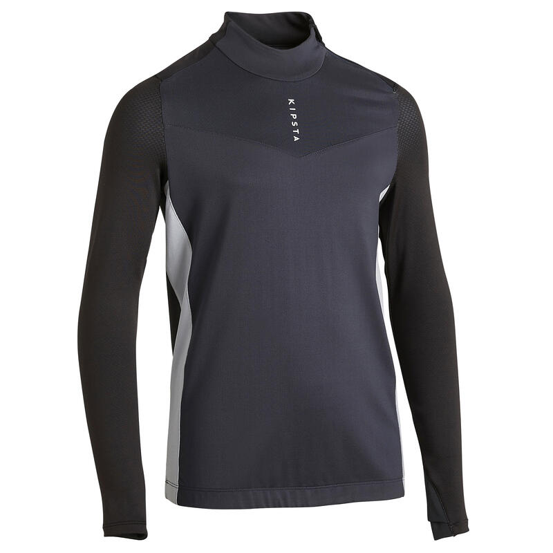 1/2 zip de football enfant 1/2 ZIP T 900 noir et gris