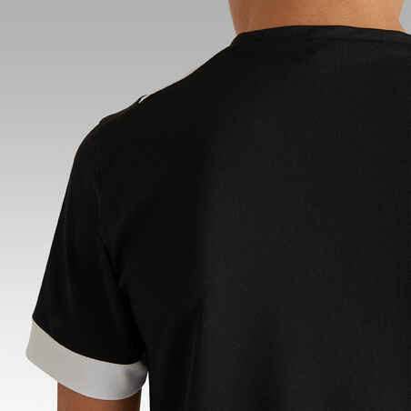 Kids' Short-Sleeved Football Shirt F500 - Black