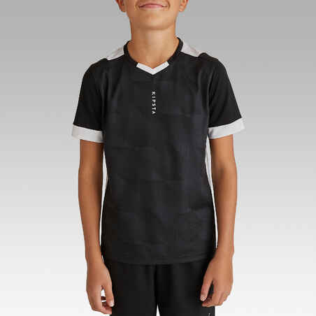 Kids' Short-Sleeved Football Shirt F500 - Black