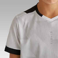Kids' Short-Sleeved Football Shirt F500 - White