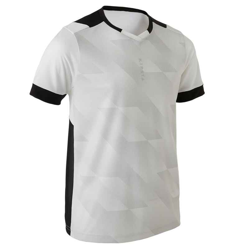 Kids' Short-Sleeved Football Shirt F500 - White