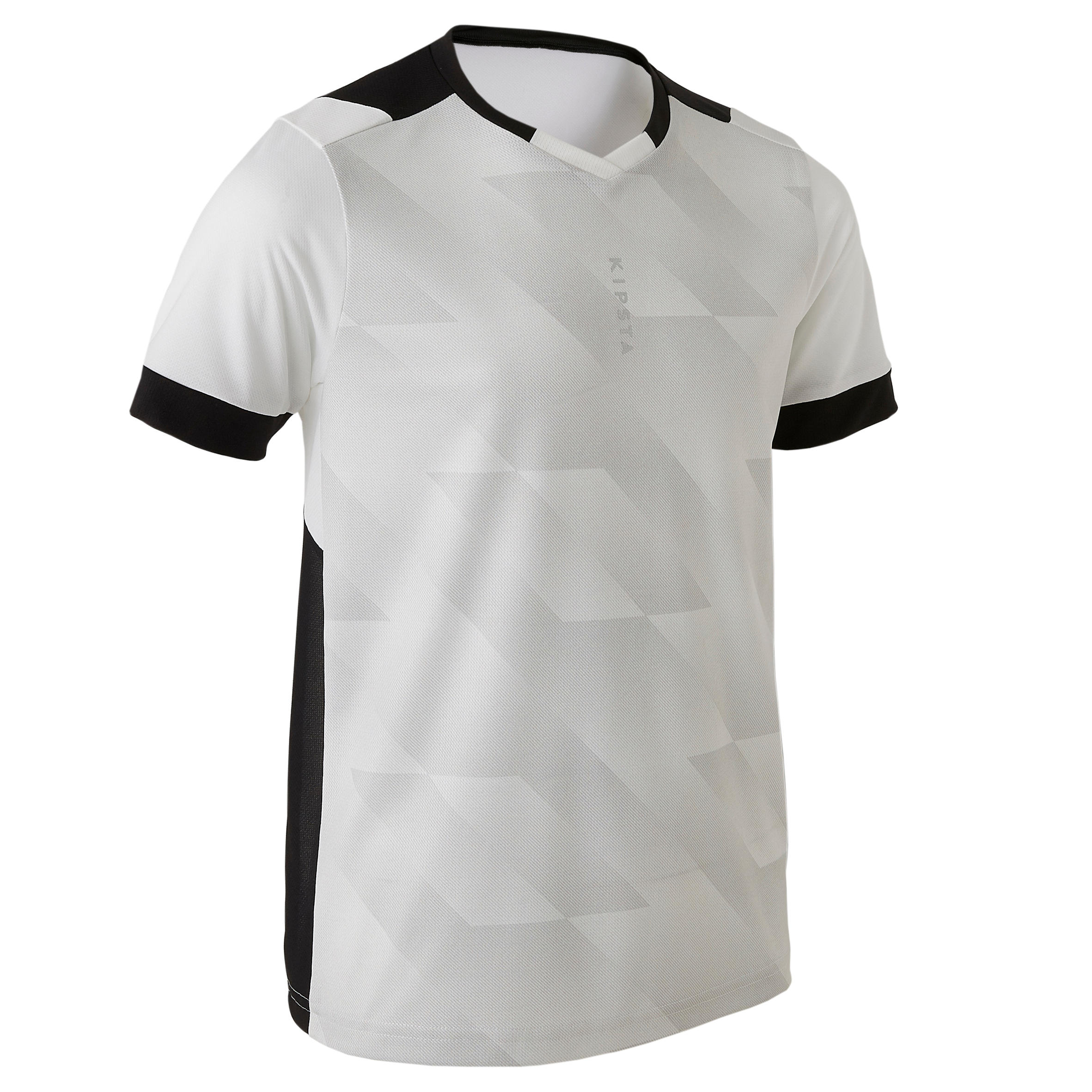 Children's short-sleeved soccer jersey F500 White