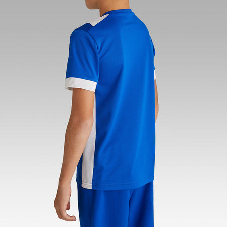 Дитяча футболка 500 для футболу - Синя