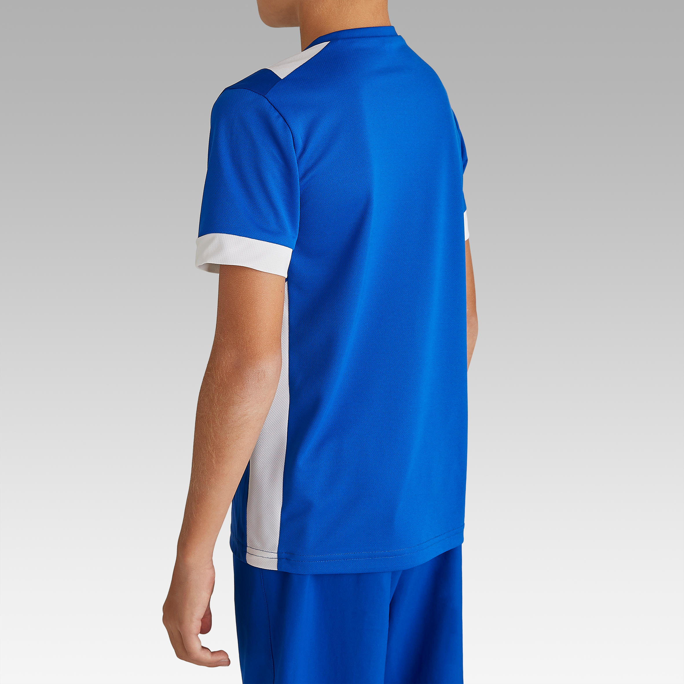 Kids' Short-Sleeved Football Shirt F500 - Blue 5/9