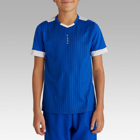 Maillot de football enfant manche courte F500 Bleu