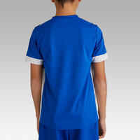 Kids' Short-Sleeved Football Shirt F500 - Blue