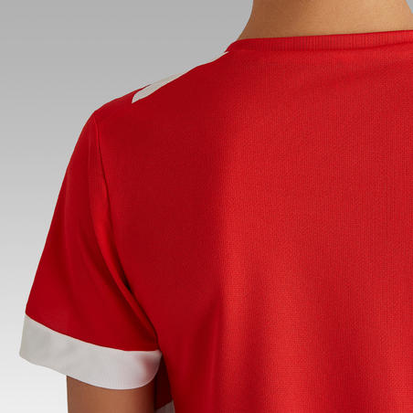 Дитяча футболка 500 для футболу - Червона