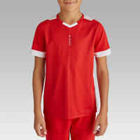 Kids' Short-Sleeved Football Shirt F500 - Red