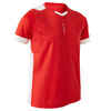 F500 Kids' Short-Sleeved Football Shirt - Red/White