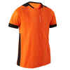 F500 Kids' Short-Sleeved Football Shirt - Orange/Black