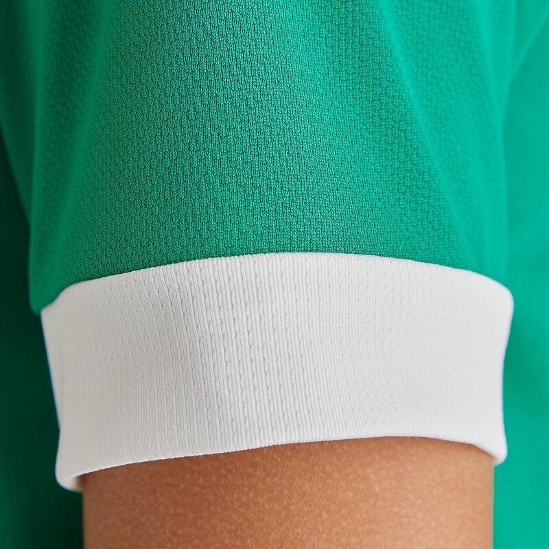 Camisola de Futebol F500 Criança Manga Curta Verde