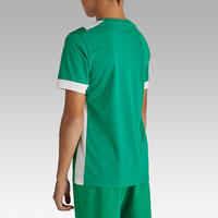 Kids' Short-Sleeved Football Shirt F500 - Green