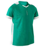 Kids' Short-Sleeved Football Shirt F500 - Green