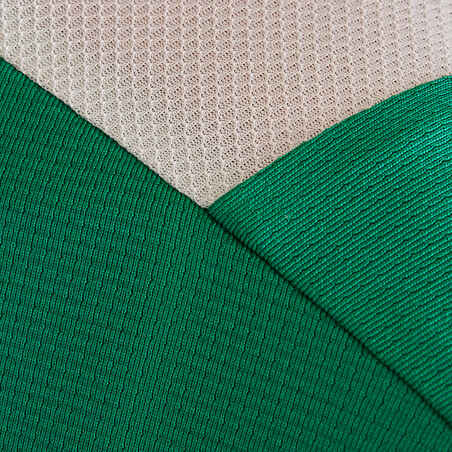 Kids' Short-Sleeved Football Shirt F500 - Green