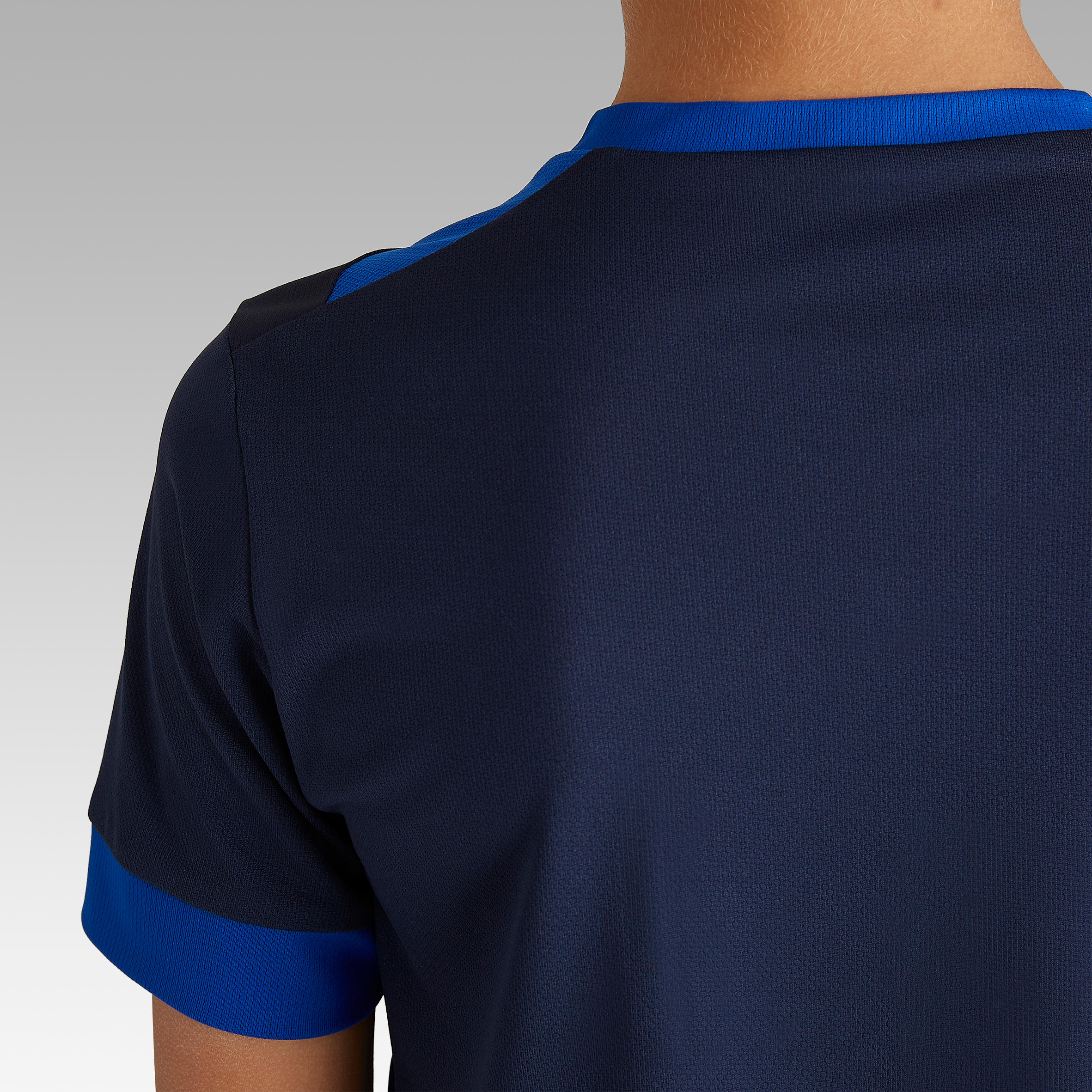 F500 Kids' Short-Sleeved Football Shirt - Navy/Blue 7/10