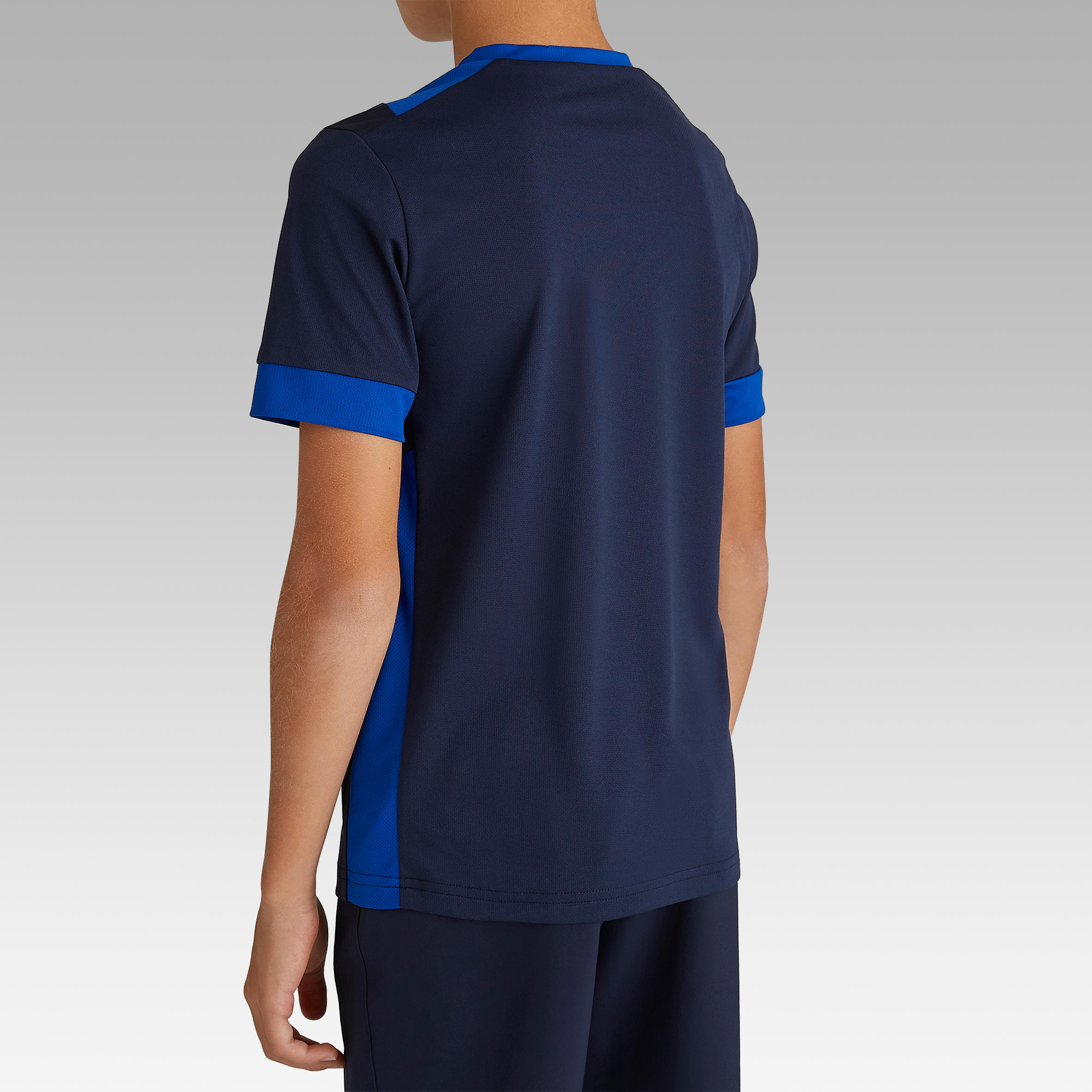 F500 Kids' Short-Sleeved Football Shirt - Navy/Blue 5/10