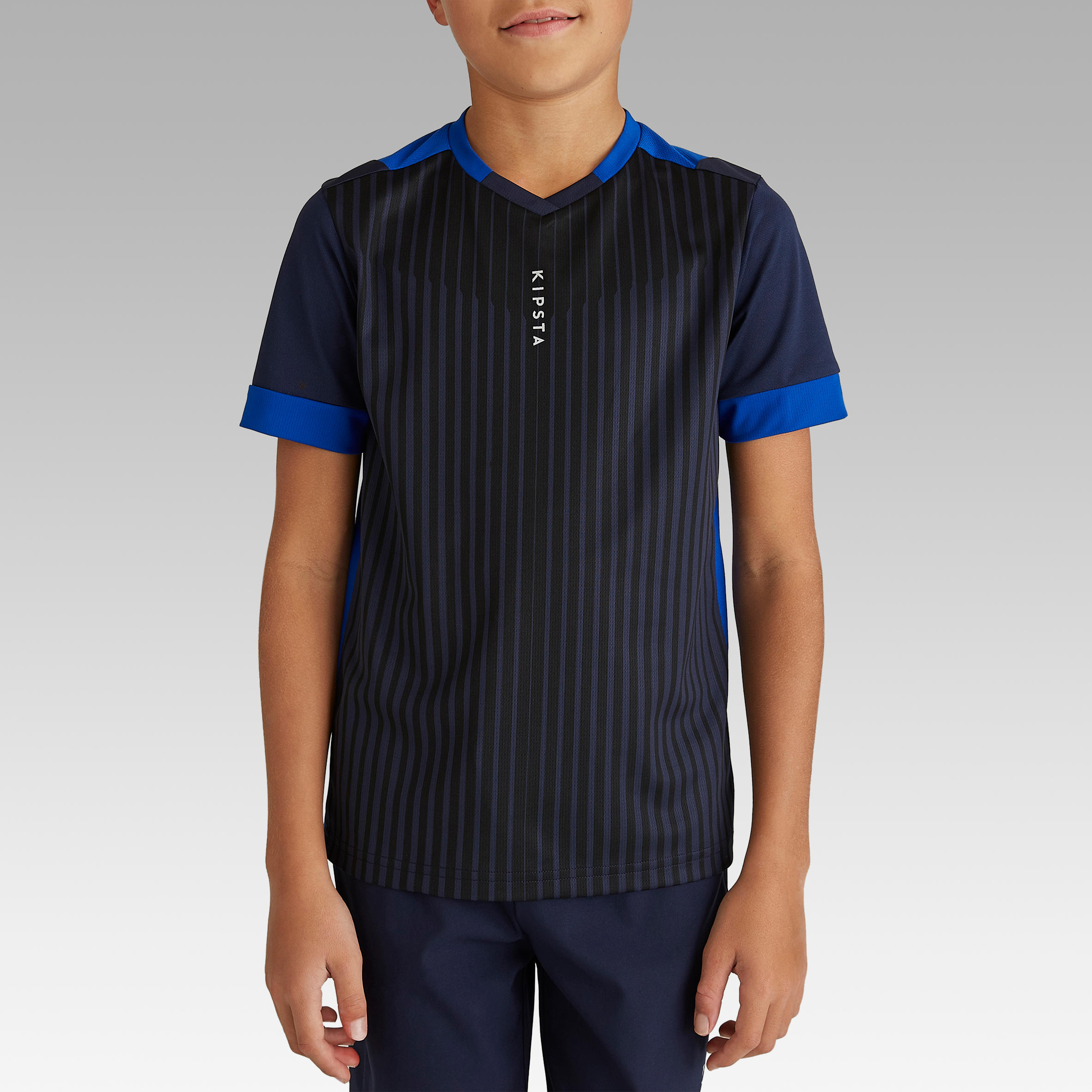 F500 Kids' Short-Sleeved Football Shirt - Navy/Blue 2/10
