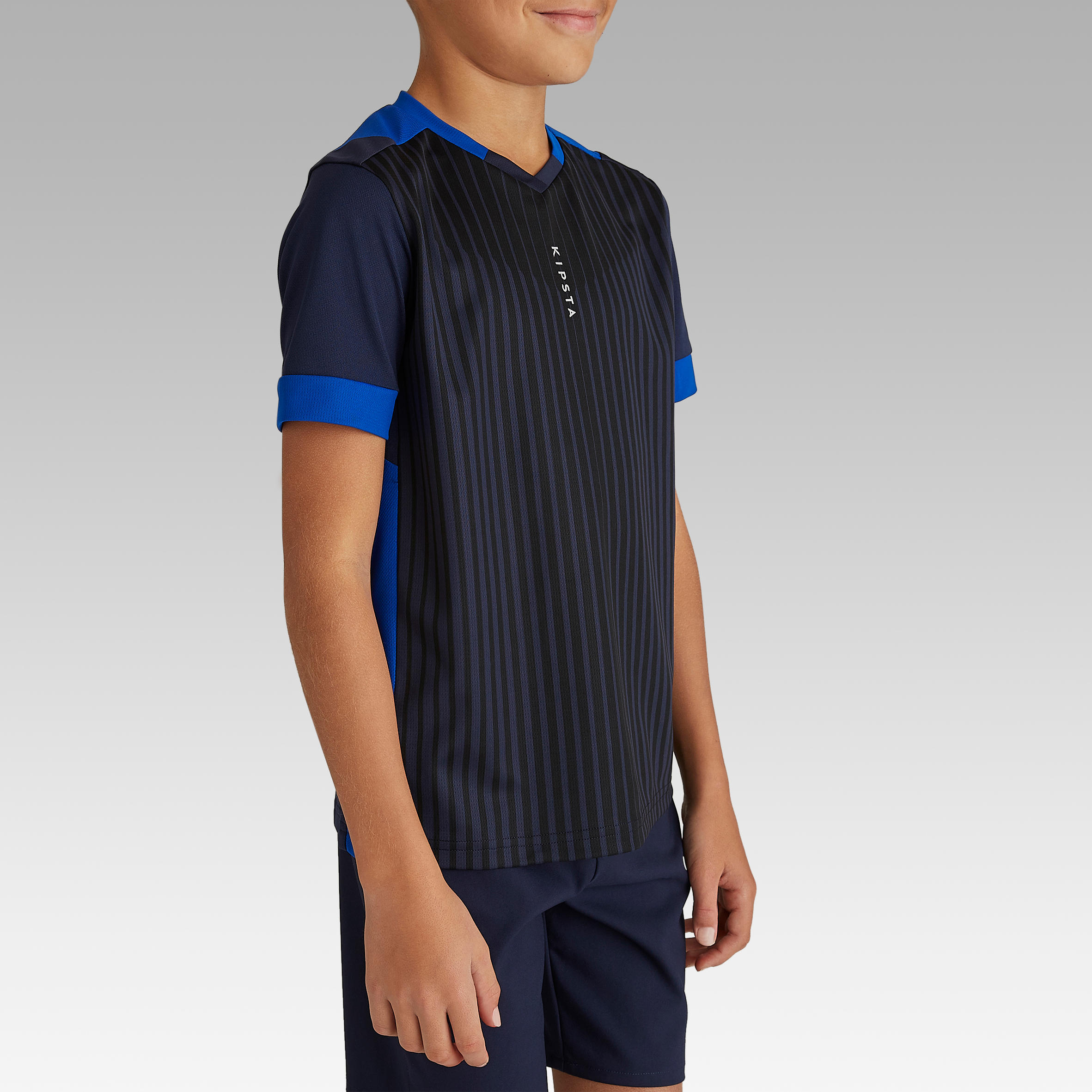 F500 Kids' Short-Sleeved Football Shirt - Navy/Blue 3/10