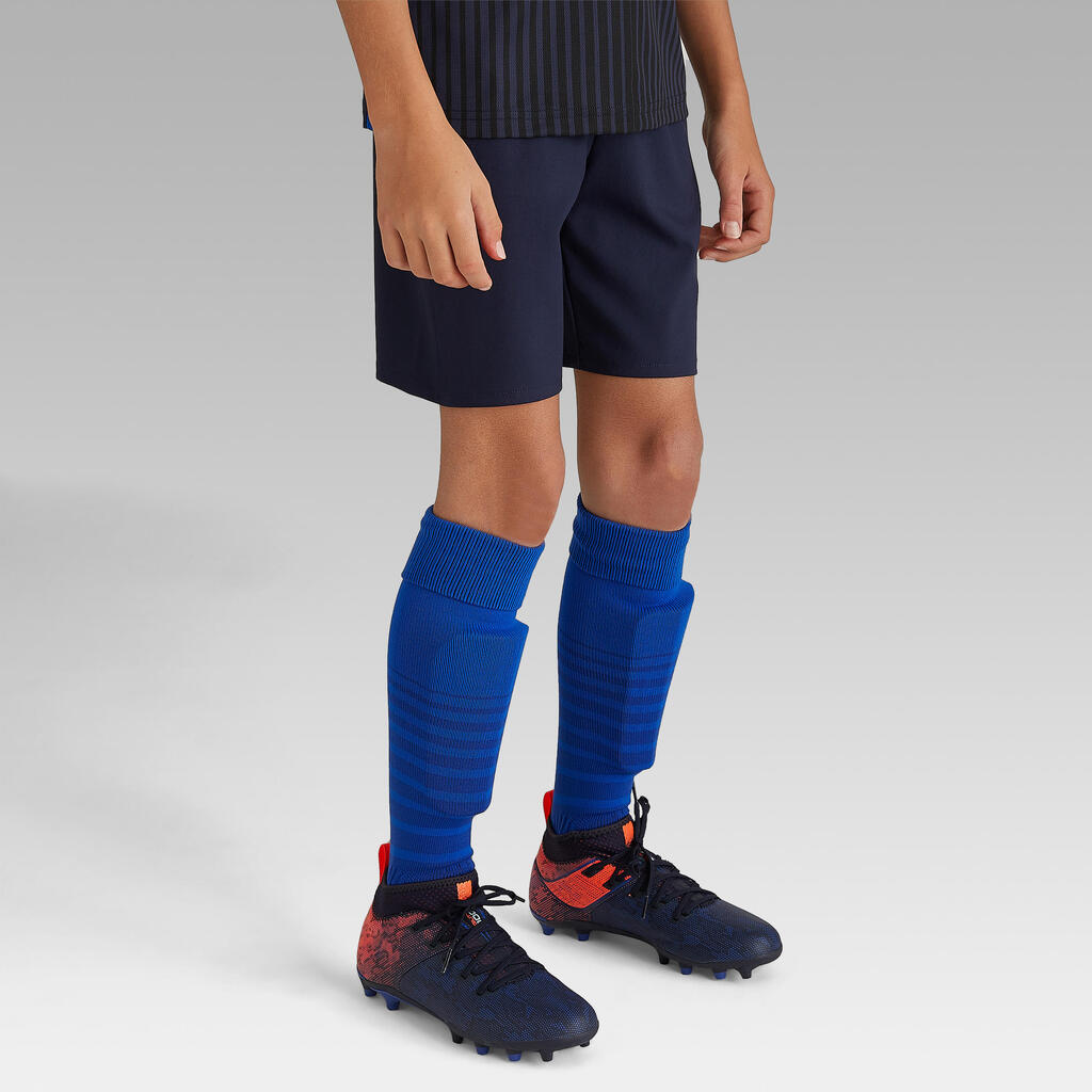 Kids' Football Shorts - Aqua Blue/Pink