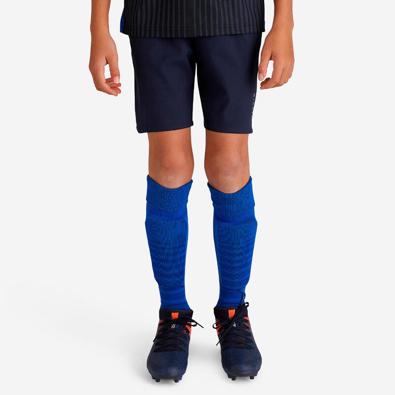 Pantaloncini calcio bambino F500 blu