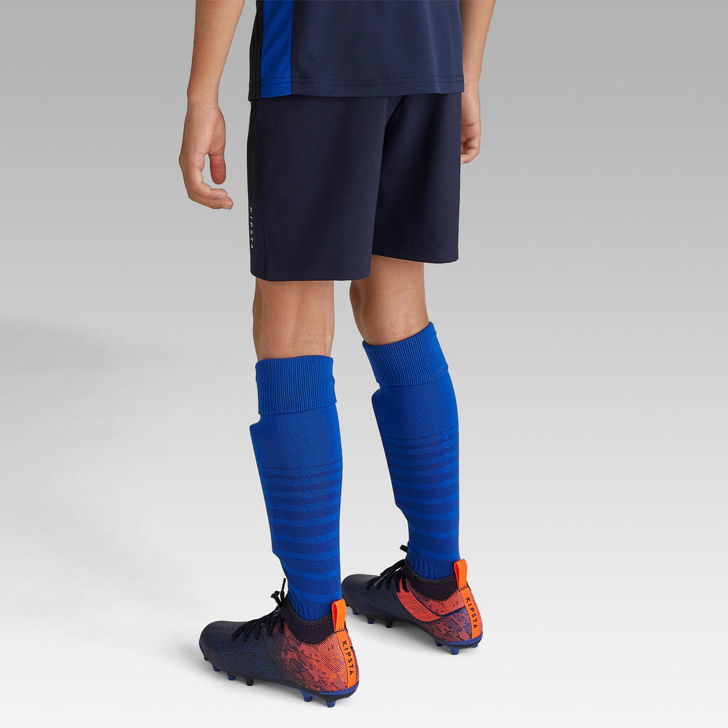 Fußballshorts F500 Kinder marineblau