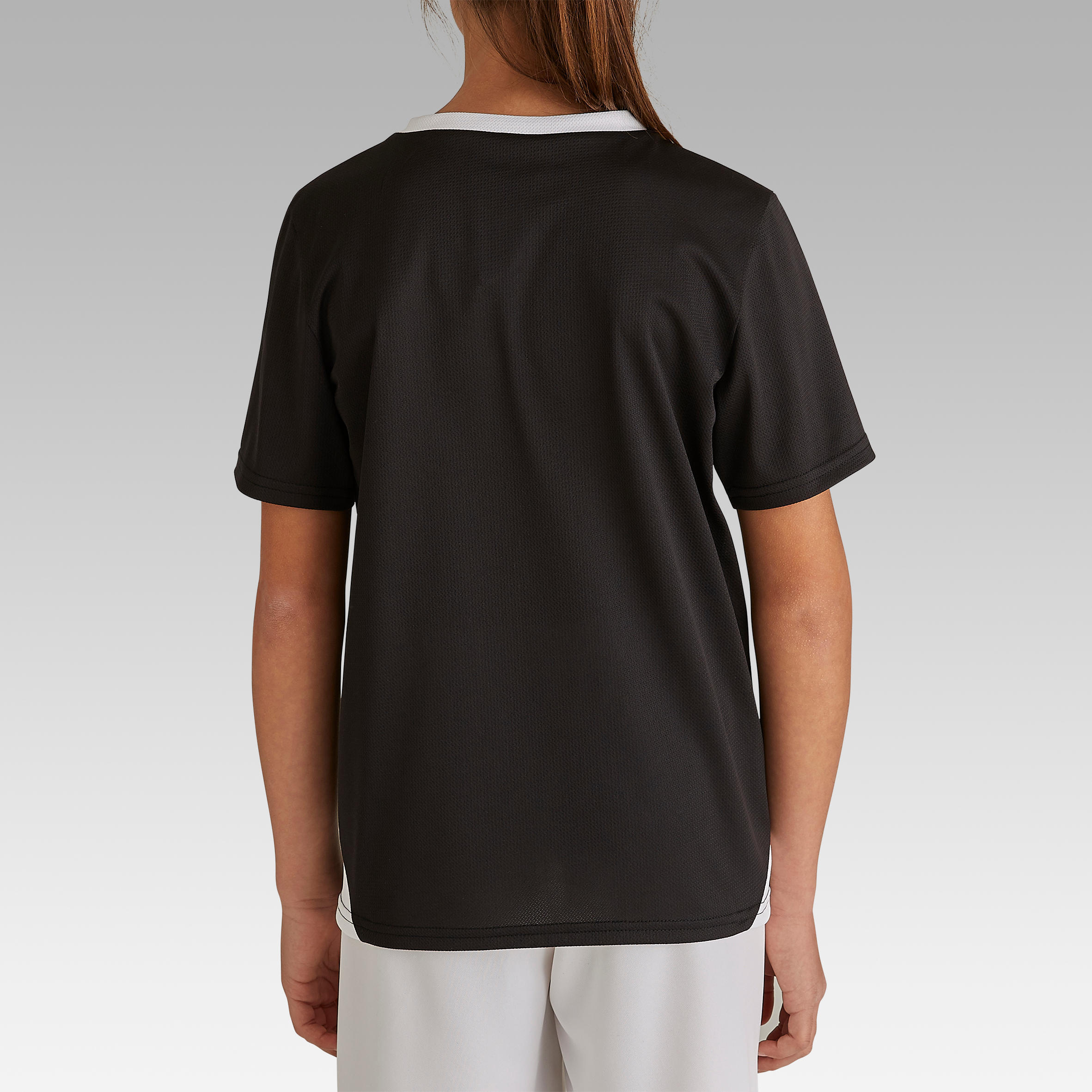 Kids' Football Shirt Essential - Black 4/8