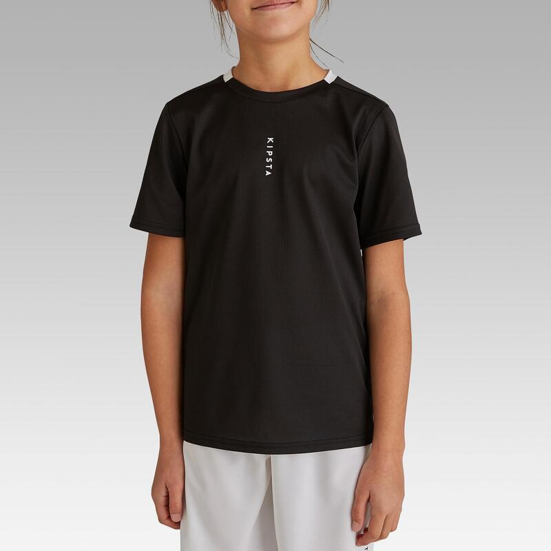 Camiseta de Fútbol Niños Kipsta F100 negra