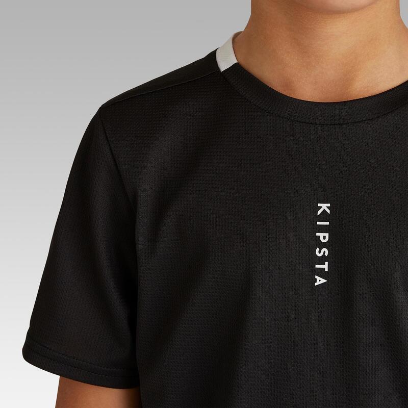 Camiseta de Fútbol Niños Kipsta F100 negra