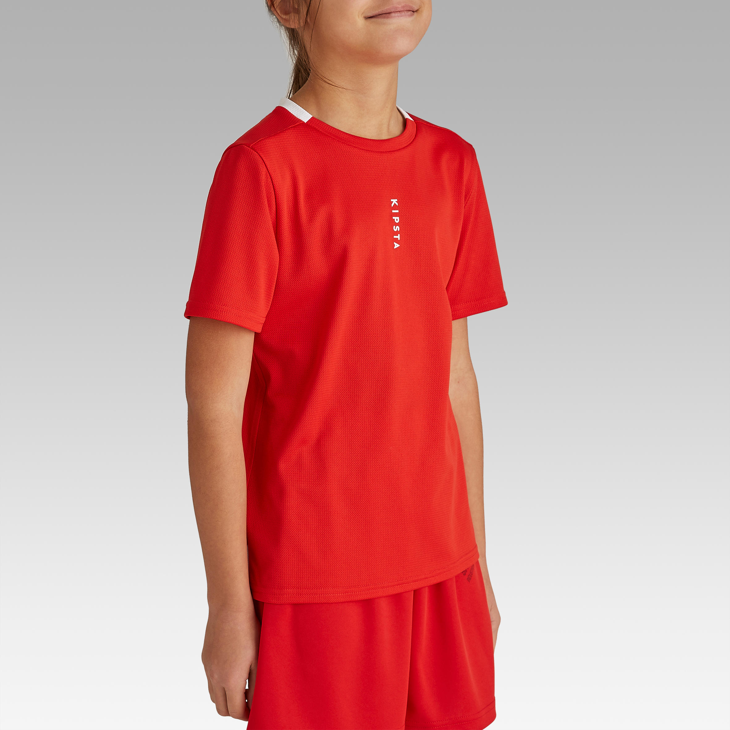 Kids' Soccer Shirt - Essential Red - KIPSTA