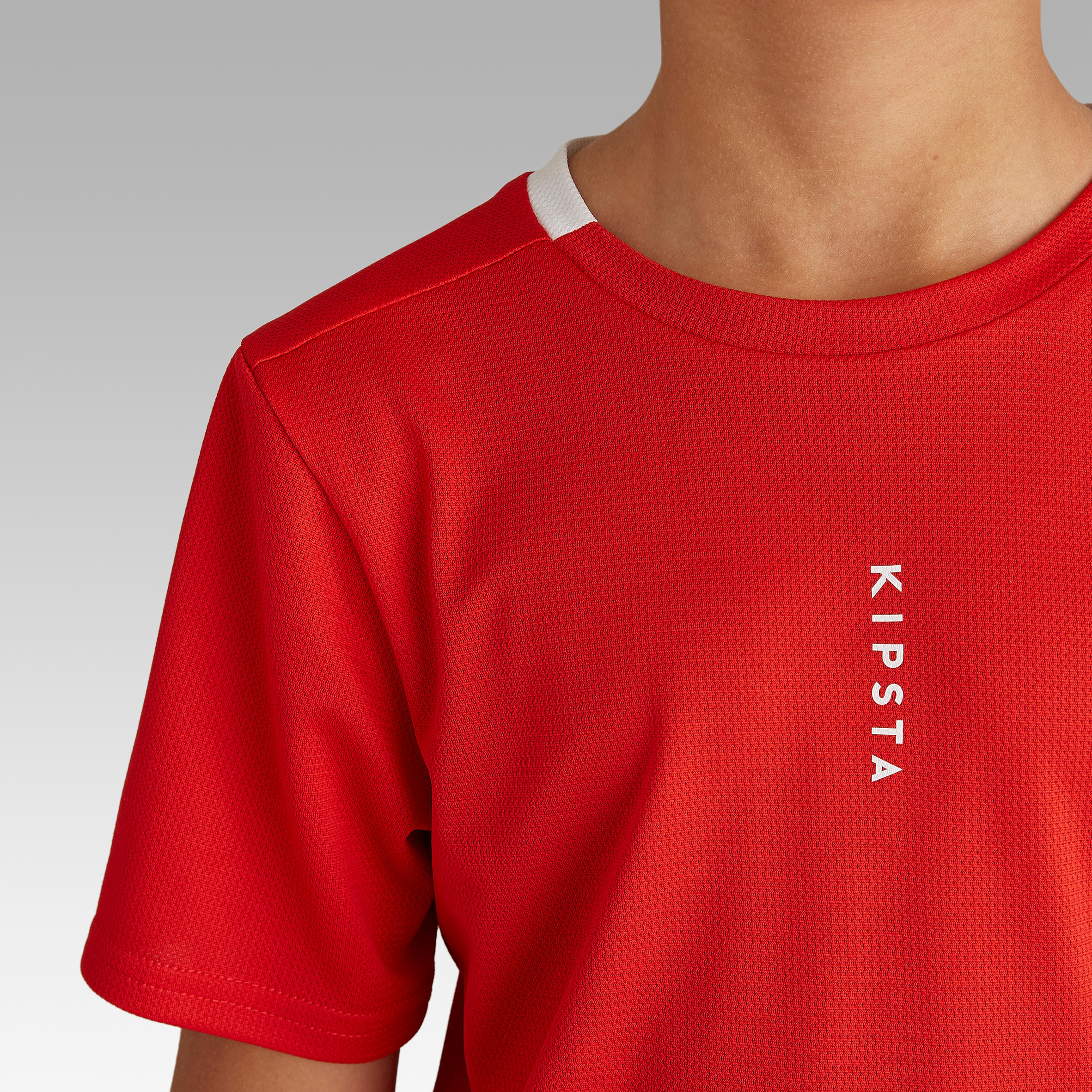 Kids' Soccer Shirt - Essential Red - KIPSTA