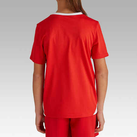 Vaikiški futbolo marškinėliai „Essential“, raudoni