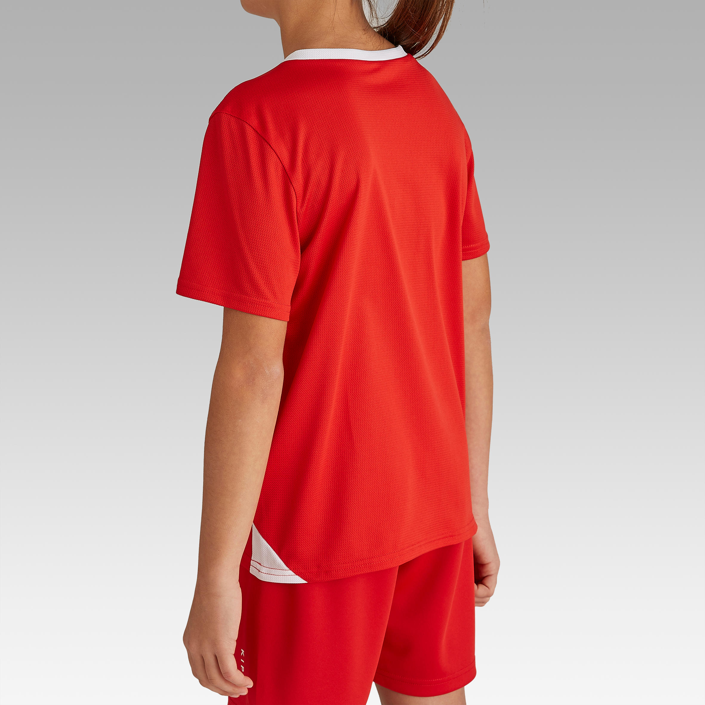 

Kids' Football Jersey F100 - Red -  By KIPSTA | Decathlon