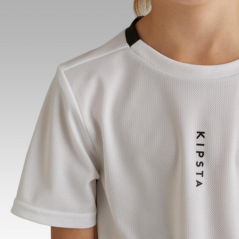 Camiseta de Fútbol Kipsta F100 niños blanco