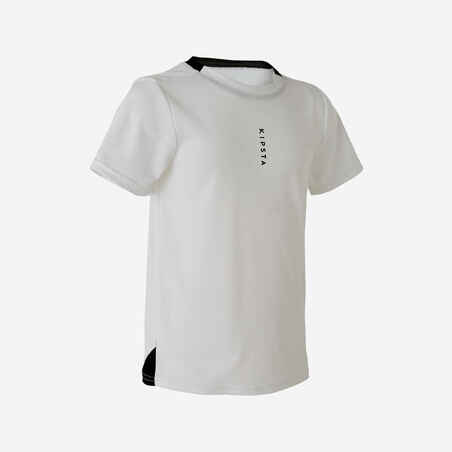 Camiseta de fútbol transpirable para niños Kipsta Essentiel Club blanco