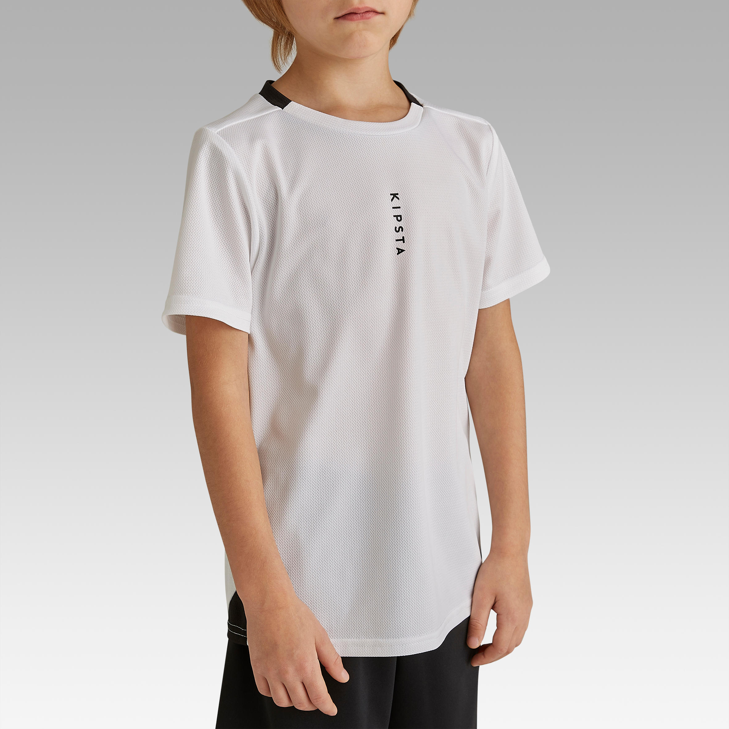 Kids' Soccer Shirt - Essential White - KIPSTA