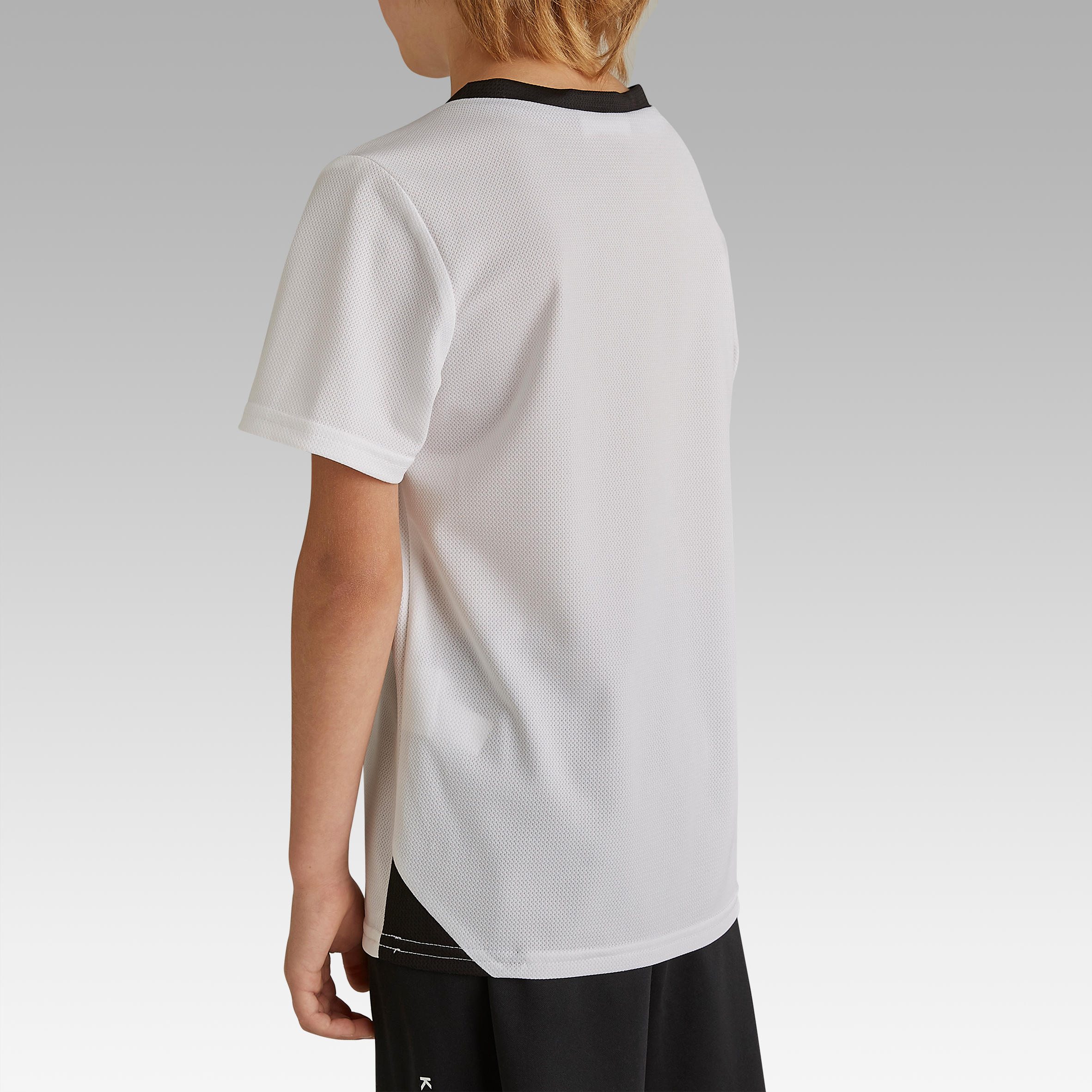 Kids' Soccer Shirt - Essential White - KIPSTA