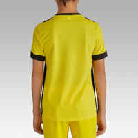 Kids' Short-Sleeved Football Shirt F500 - Yellow