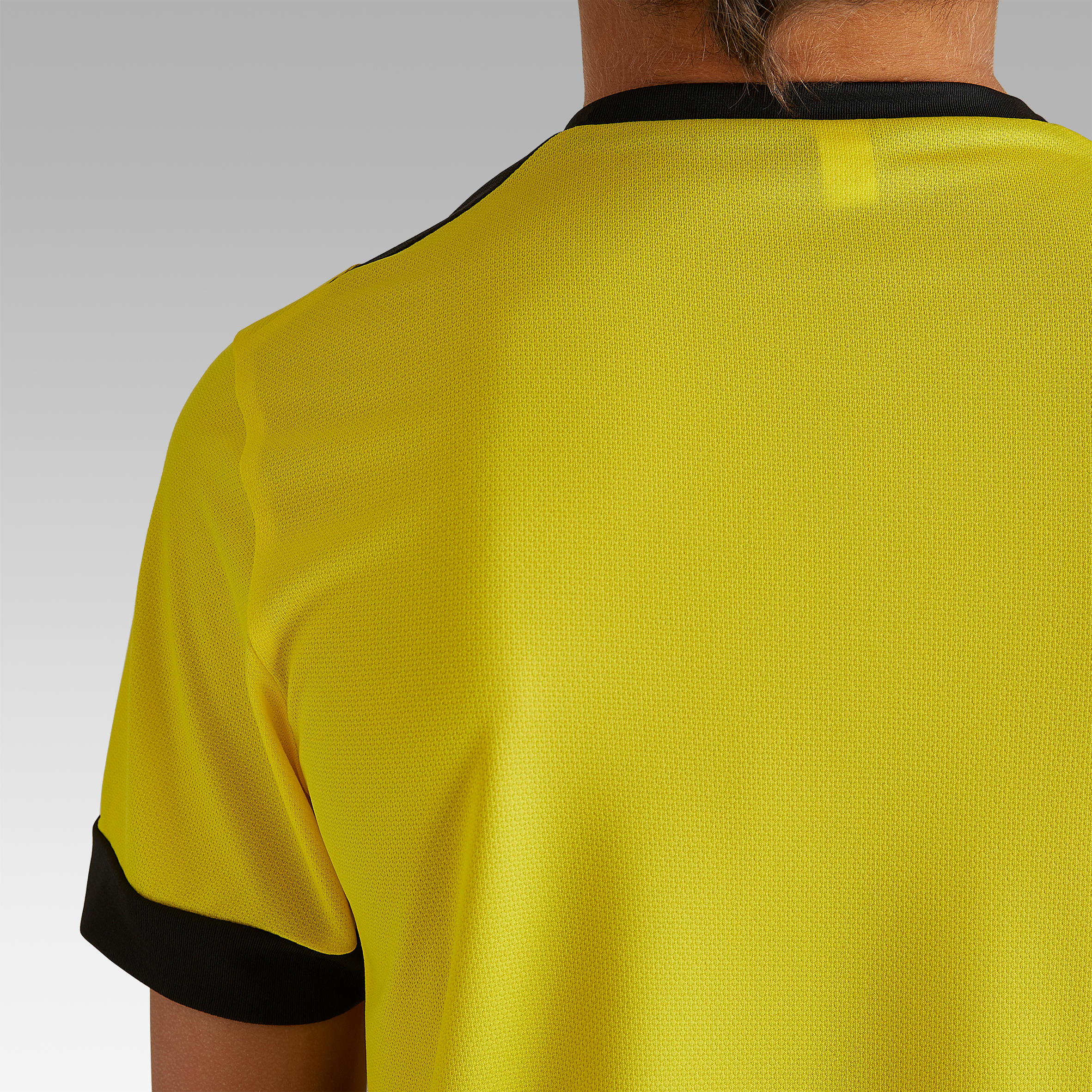 F500 Kids' Short-Sleeved Football Shirt - Yellow/Black 7/10