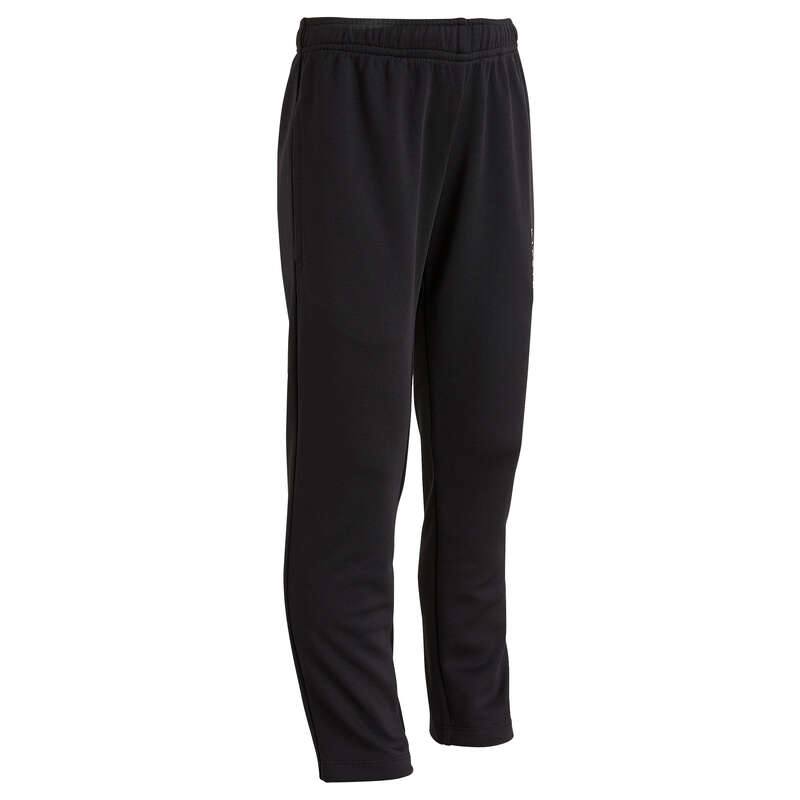 JR COLD WEATHER OUTFIT - T100 Kids training bottoms - Black KIPSTA