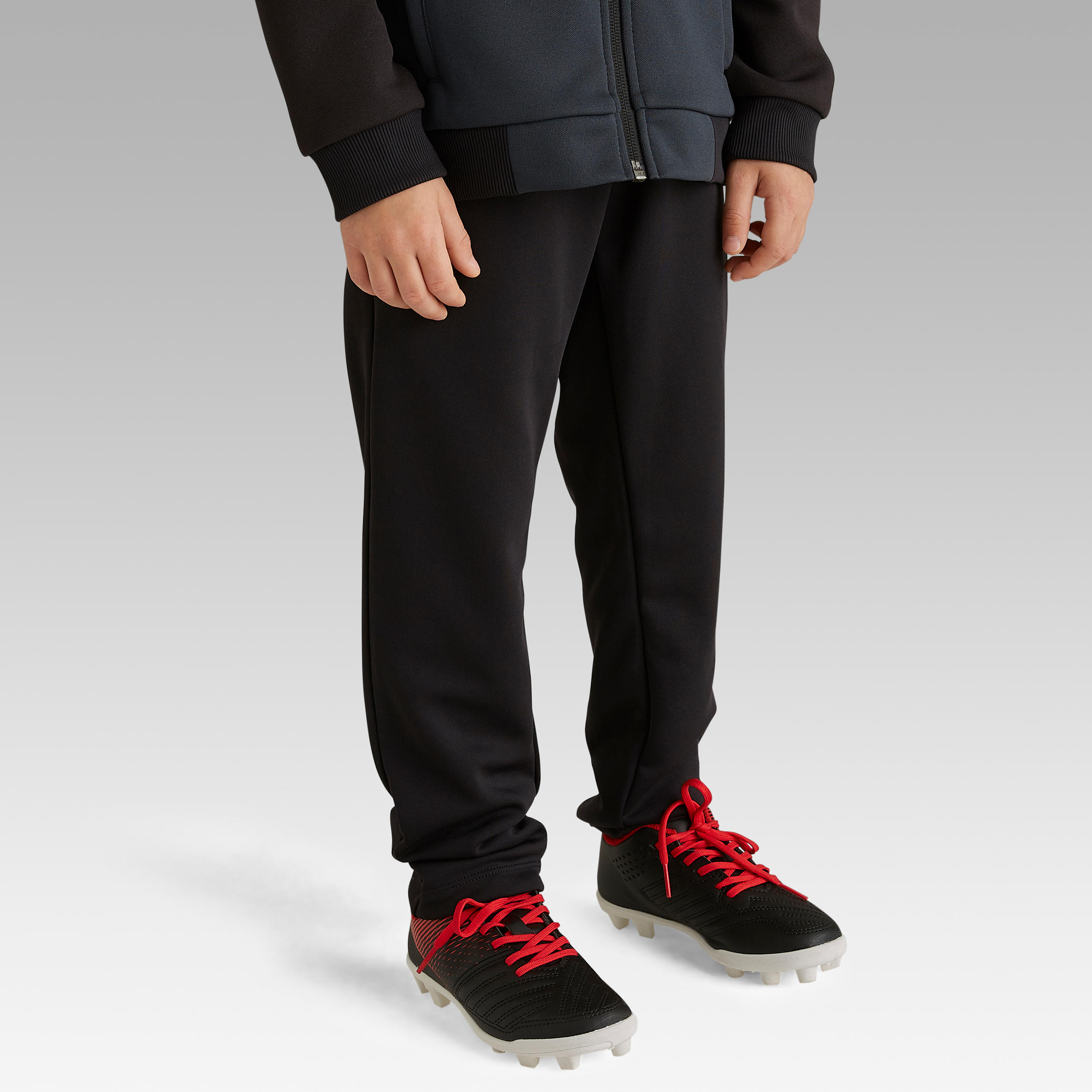 T100 Kids' Football Training Bottoms - Black 3/10