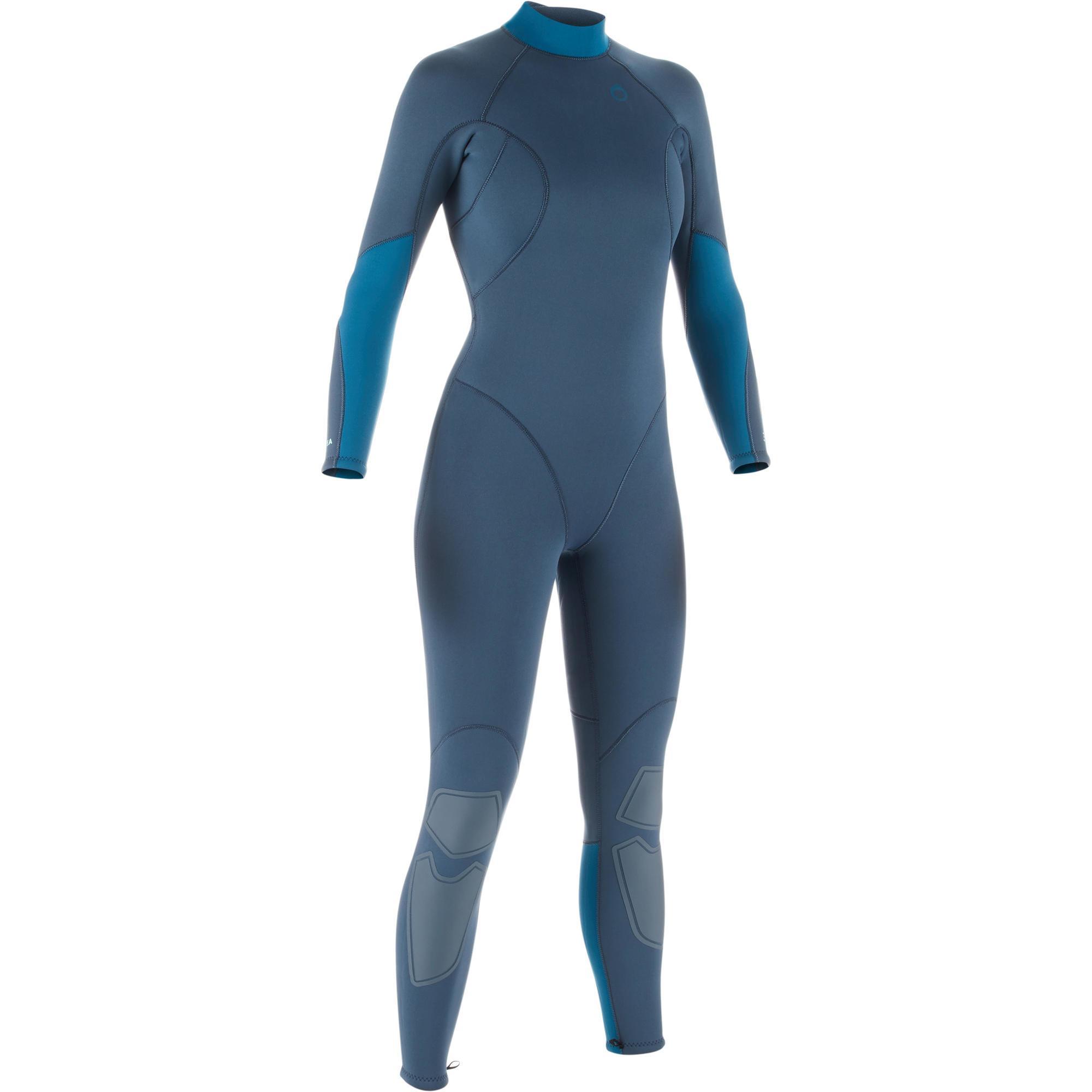 Women's 3mm neoprene wetsuit - SCD 500 storm grey