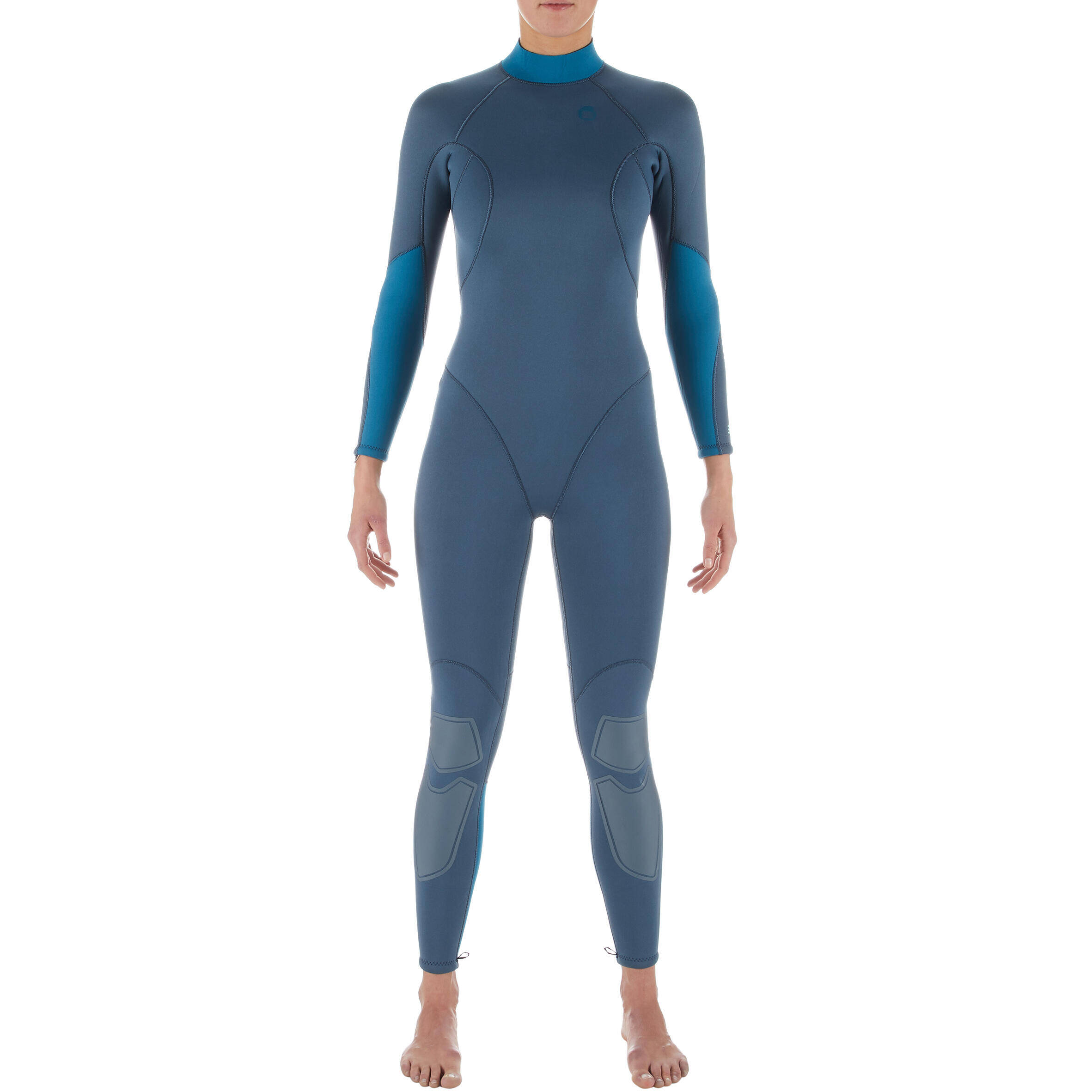 Women Scuba Diving Wetsuit SCD 100 Back Zip Storm Grey -  2