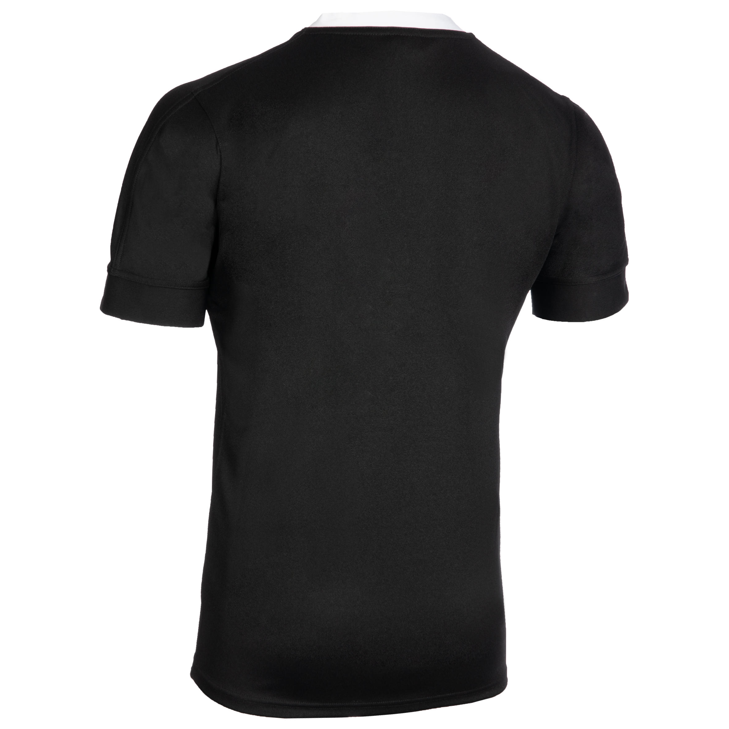 Adult Rugby Short-Sleeved All Blacks Replica Home Shirt - Black 2/6