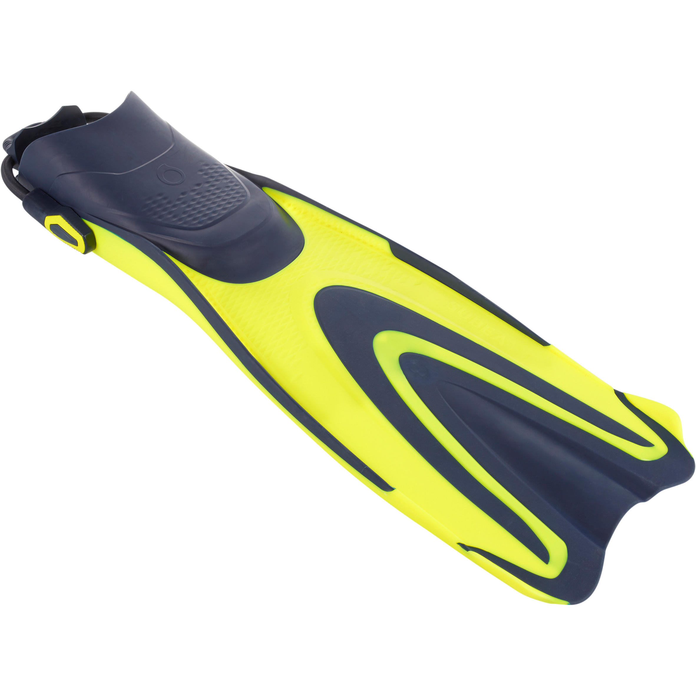 Adjustable scuba fins with elastic 