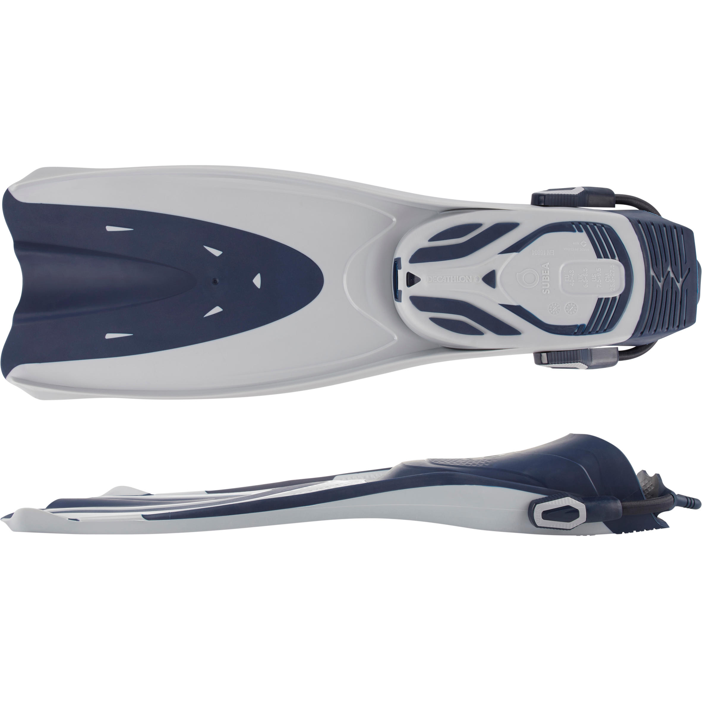 DECATHLON Nastaviteľné plutvy SCD 500 OH na potápanie s prístrojom modro-sivé 44-47 · záber 4