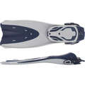 SCD ADJUSTABLE FINS Scuba Diving - SCD 500 OH Fins - Grey Blue SUBEA - Scuba Diving Equipment