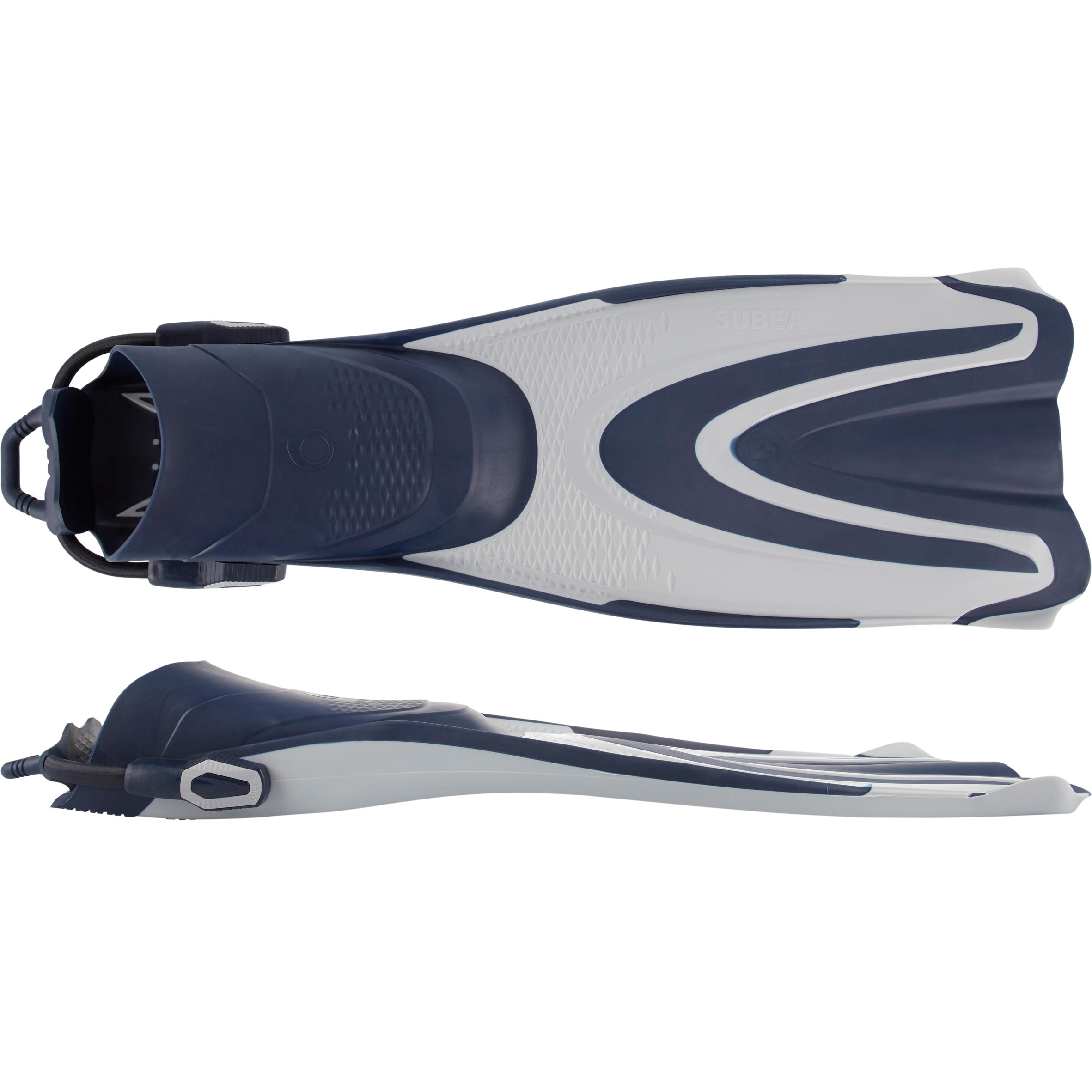 DECATHLON Nastaviteľné plutvy SCD 500 OH na potápanie s prístrojom modro-sivé 44-47 · záber 3